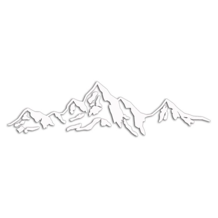 Naklejka GÓRY PASMO GÓRSKIE - Tatry Outdoor - Na Auto / Camper / Szybę - biała