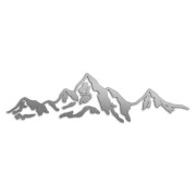 Naklejka GÓRY PASMO GÓRSKIE - Tatry Outdoor - Na Auto / Camper / Szybę - srebrna