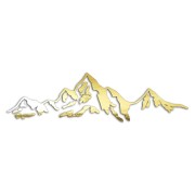Naklejka GÓRY PASMO GÓRSKIE - Tatry Outdoor - Na Auto / Camper / Szybę - złoty chrom