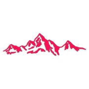 Naklejka GÓRY PASMO GÓRSKIE - Tatry Outdoor - Na Auto / Camper / Szybę - różowy neon
