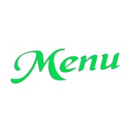 Naklejka MENU - Elegancki Napis Pisany - Na Witrynę / Szybę / Tablicę - zielona neon