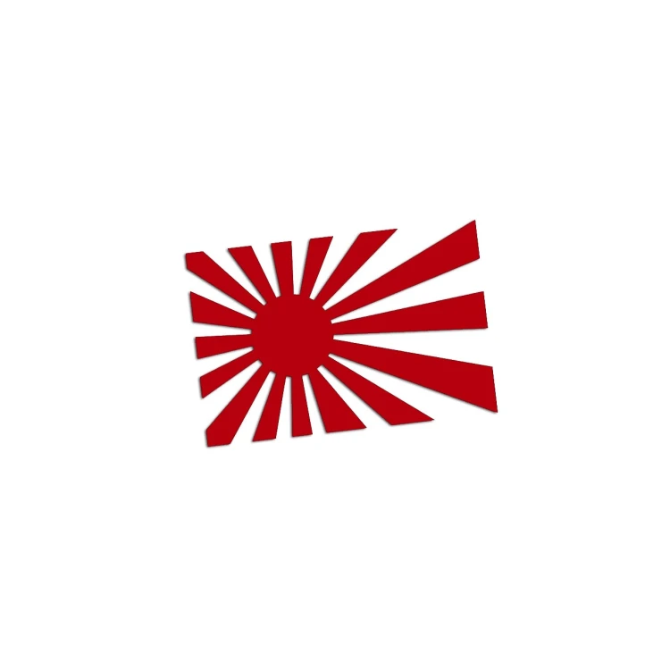 Naklejka JAPONIA RISING SUN - Wschodzące Słońce JDM - Na Auto / Szybę - czerwona