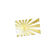 Naklejka JAPONIA RISING SUN - Wschodzące Słońce JDM - Na Auto / Szybę - złoty chrom
