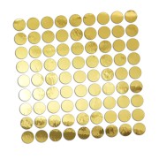 Naklejki KÓŁKA KROPKI GROSZKI - Zestaw 81 Sztuk - Na Auto / Ścianę / Meble - złoty chrom