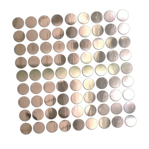 Naklejki KÓŁKA KROPKI GROSZKI - Zestaw 81 Sztuk - Na Auto / Ścianę / Meble - chrom