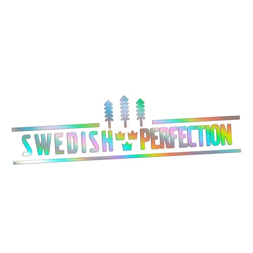 Naklejka na auto Swedish Perfection - pasuje do Saab Scania Volvo - holograficzna