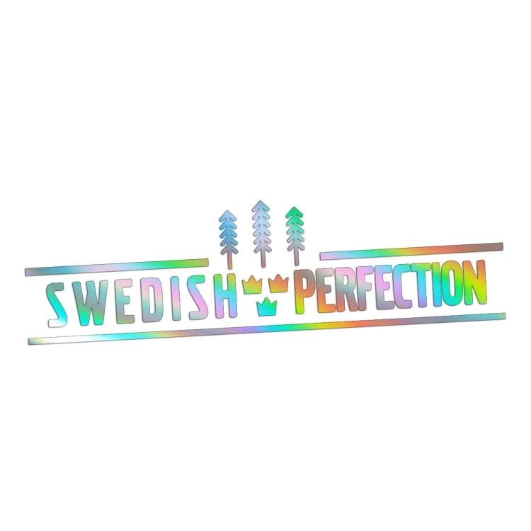 Naklejka na auto Swedish Perfection - pasuje do Saab Scania Volvo - holograficzna