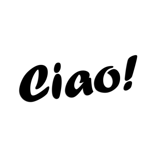 Naklejka CIAO! Włoski Napis - Dla Fanów Alfa Romeo / Fiat / Vespa - Na Auto / Szybę - Czarna