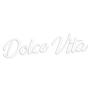 Naklejka DOLCE VITA Włoski Napis - Dla Fanów Alfa Romeo / Fiat / Vespa - Na Auto / Szybę - biała
