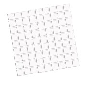Naklejki KWADRATY 2 cm - Zestaw 81 Sztuk - Na Ścianę / Meble / Craft - białe