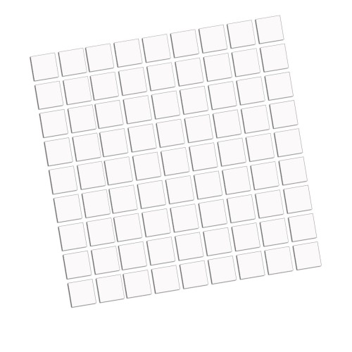 Naklejki KWADRATY 2 cm - Zestaw 81 Sztuk - Na Ścianę / Meble / Craft - białe