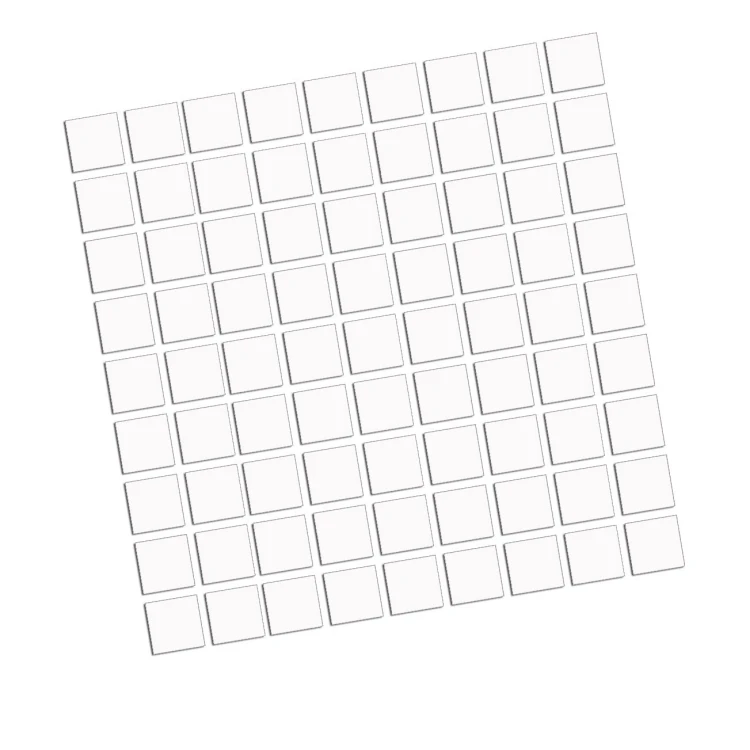 Naklejki KWADRATY 2 cm - Zestaw 81 Sztuk - Na Ścianę / Meble / Craft - białe
