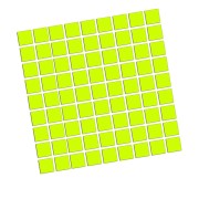 Naklejki KWADRATY 2 cm - Zestaw 81 Sztuk - Na Ścianę / Meble / Craft - żółty neon