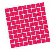 Naklejki KWADRATY 2 cm - Zestaw 81 Sztuk - Na Ścianę / Meble / Craft - różowy neon