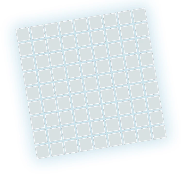 Naklejki KWADRATY 2 cm - Zestaw 81 Sztuk - Na Ścianę / Meble / Craft - odblaskowe