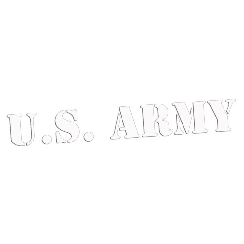 Naklejka U.S. ARMY Napis Wojskowy - Jeep / Off-Road / Militaria - Na Auto - biała
