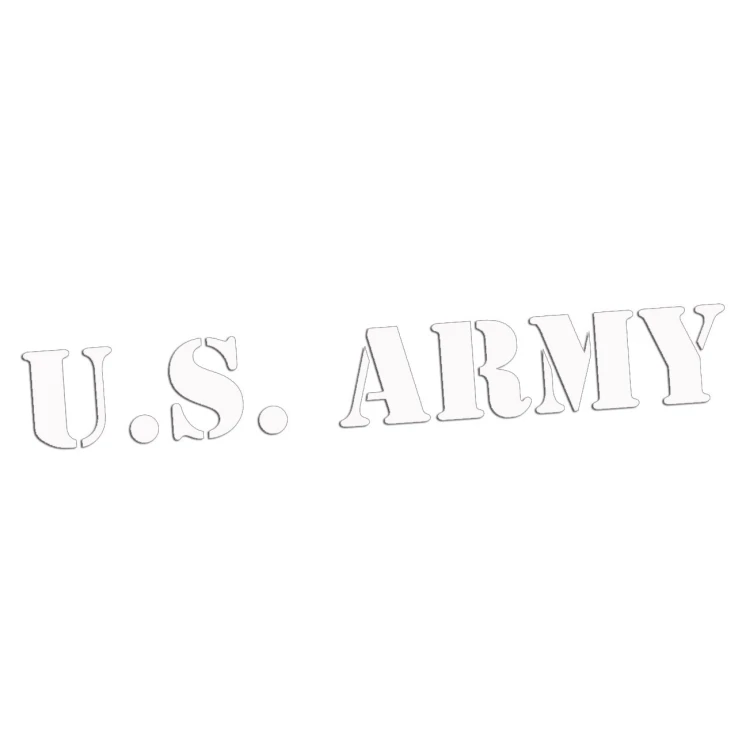 Naklejka U.S. ARMY Napis Wojskowy - Jeep / Off-Road / Militaria - Na Auto - biała