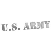 Naklejka U.S. ARMY Napis Wojskowy - Jeep / Off-Road / Militaria - Na Auto - srebrna