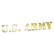 Naklejka U.S. ARMY Napis Wojskowy - Jeep / Off-Road / Militaria - Na Auto - złoty chrom
