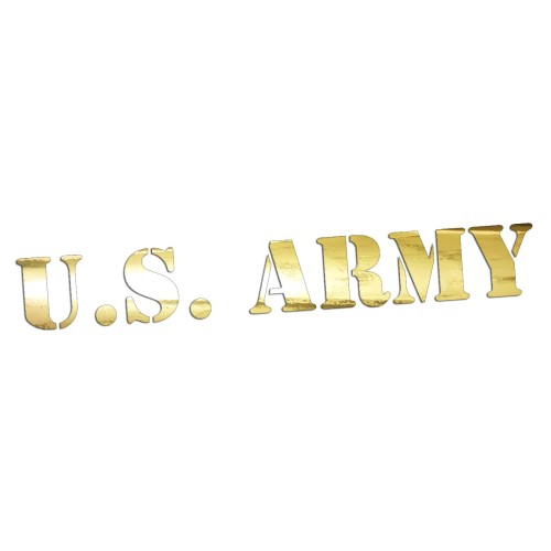 Naklejka U.S. ARMY Napis Wojskowy - Jeep / Off-Road / Militaria - Na Auto - złoty chrom