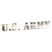 Naklejka U.S. ARMY Napis Wojskowy - Jeep / Off-Road / Militaria - Na Auto - chrom