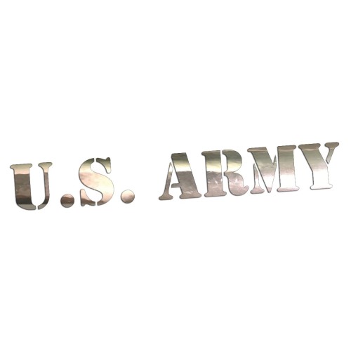 Naklejka U.S. ARMY Napis Wojskowy - Jeep / Off-Road / Militaria - Na Auto - chrom