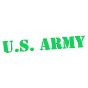 Naklejka U.S. ARMY Napis Wojskowy - Jeep / Off-Road / Militaria - Na Auto - zielony neon