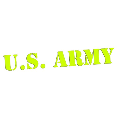 Naklejka U.S. ARMY Napis Wojskowy - Jeep / Off-Road / Militaria - Na Auto - żółty neon