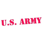 Naklejka U.S. ARMY Napis Wojskowy - Jeep / Off-Road / Militaria - Na Auto - różowy neon