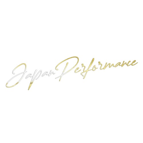 Naklejka Japan Performance JDM - elegancki napis na auto - dla fanów japońskiej motoryzacji złoty chrom