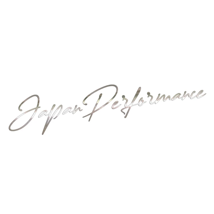 Naklejka Japan Performance JDM - elegancki napis na auto - dla fanów japońskiej motoryzacji chrom