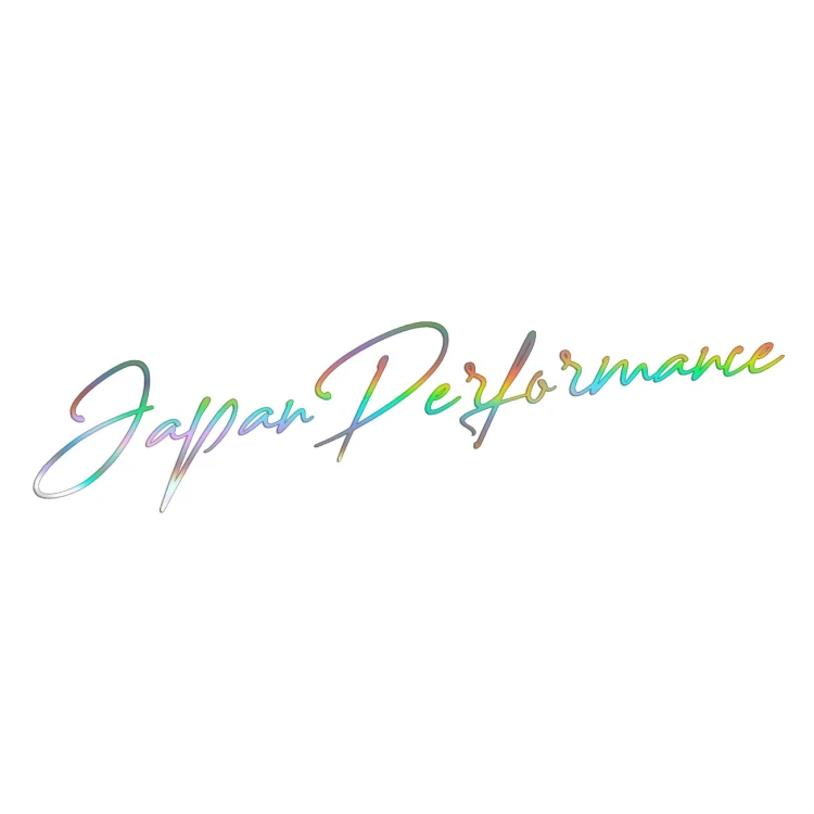 Naklejka Japan Performance JDM - elegancki napis na auto - dla fanów japońskiej motoryzacji holograficzna