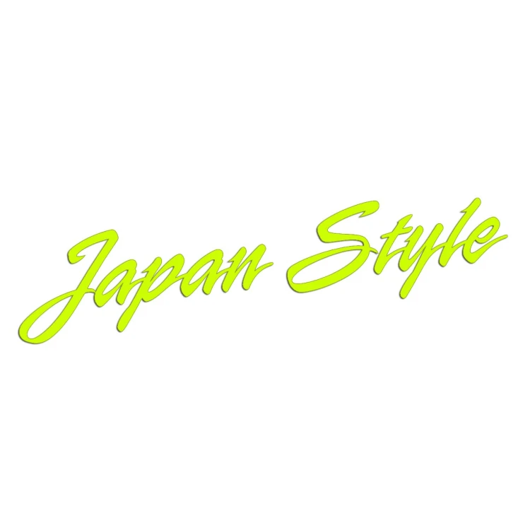Naklejka JAPAN STYLE do Honda Subaru - JDM / Tuning - Na Auto / Szybę - żółty neon