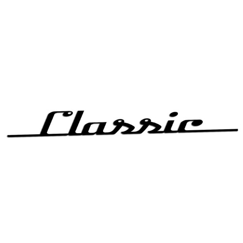 Naklejka na auto napis Classic retro vintage - na klapę bagażnika - czarna