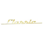 Naklejka na auto napis Classic retro vintage - na klapę bagażnika - złoty chrom