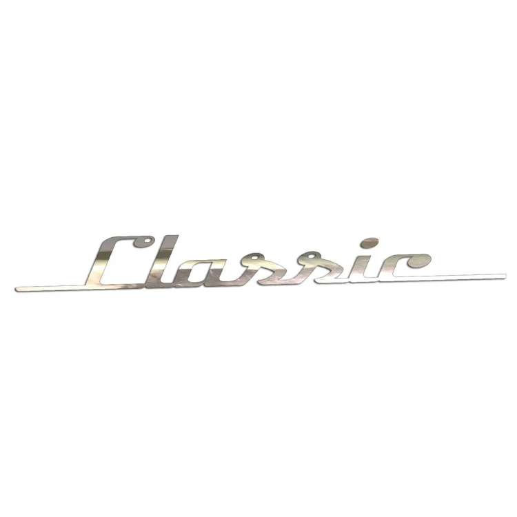 Naklejka na auto napis Classic retro vintage - na klapę bagażnika - chrom