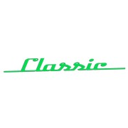 Naklejka na auto napis Classic retro vintage - na klapę bagażnika - zielony neon
