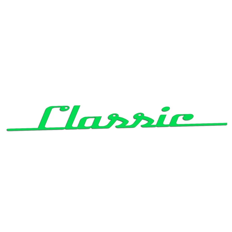 Naklejka na auto napis Classic retro vintage - na klapę bagażnika - zielony neon