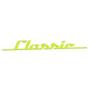 Naklejka na auto napis Classic retro vintage - na klapę bagażnika - żółty neon