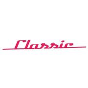 Naklejka na auto napis Classic retro vintage - na klapę bagażnika - różowy neon
