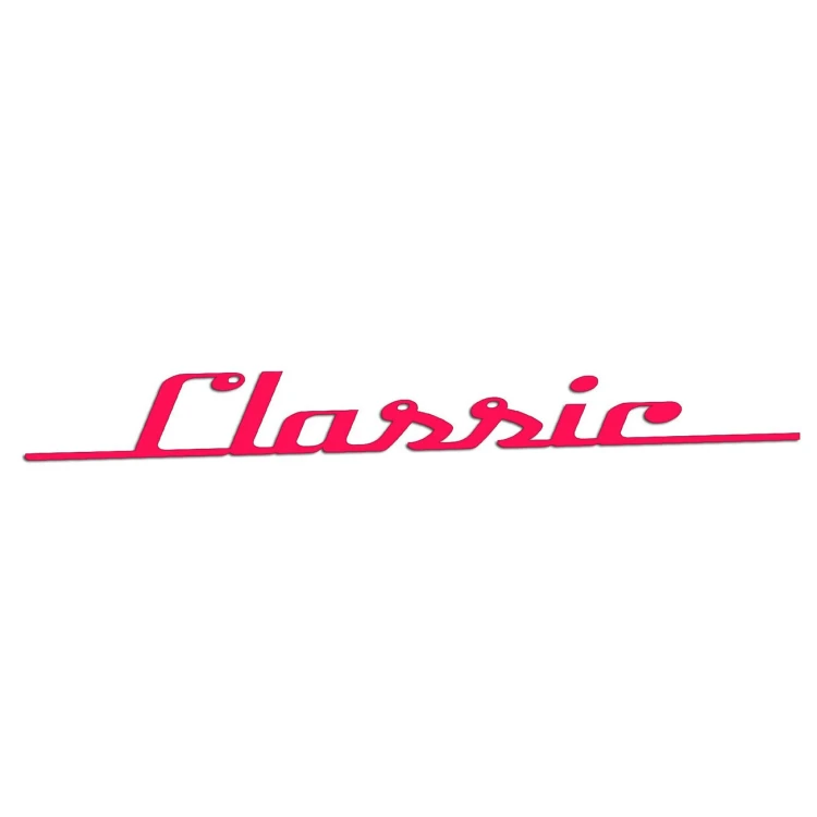 Naklejka na auto napis Classic retro vintage - na klapę bagażnika - różowy neon
