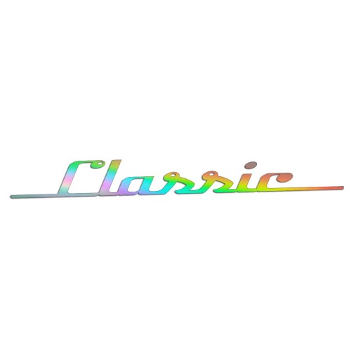 Naklejka na auto napis Classic retro vintage  - na klapę bagażnika - holograficzna