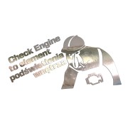 Naklejka CHECK ENGINE TO ELEMENT PODŚWIETLENIA WNĘTRZA + Nosacz - Śmieszna - Na Auto / Szybę - chrom