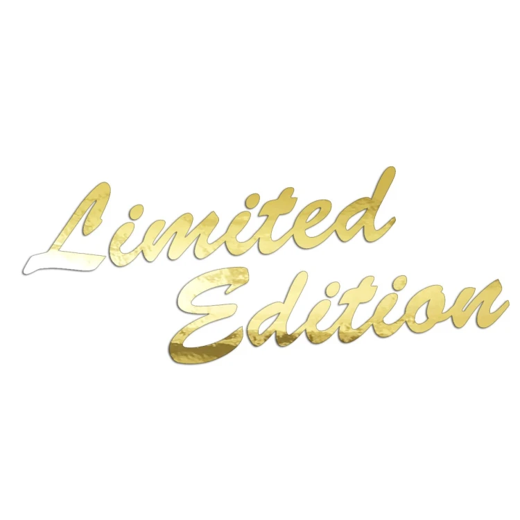 Naklejka LIMITED EDITION Napis - Edycja Limitowana - Na Auto / Szybę - złoty chrom