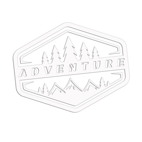 Naklejka ADVENTURE LAS GÓRY - Camper / Off-Road 4x4 - Na Auto - biała