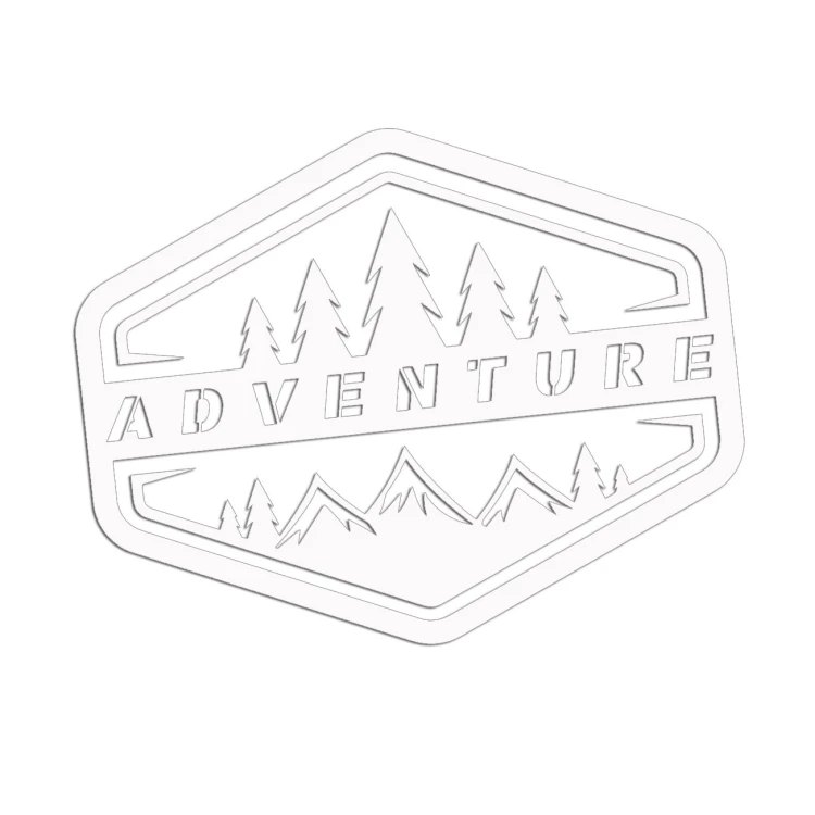 Naklejka ADVENTURE LAS GÓRY - Camper / Off-Road 4x4 - Na Auto - biała