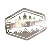 Naklejka ADVENTURE LAS GÓRY - Camper / Off-Road 4x4 - Na Auto - chrom
