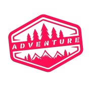 Naklejka ADVENTURE LAS GÓRY - Camper / Off-Road 4x4 - Na Auto - różowy neon