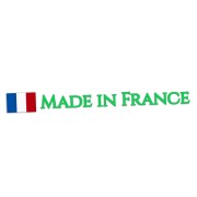 Naklejka MADE IN FRANCE + Flaga Francji - Peugeot / Renault / Citroen - Na Auto zielona neon