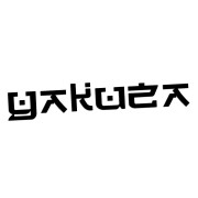 Naklejka YAKUZA Napis Japoński - JDM / Tuning - Na Auto / Szybę - Czarna